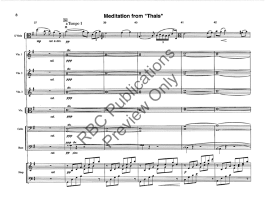 Meditation From Thais Viola W/Orch String Orchestra scores gallery preview page 11