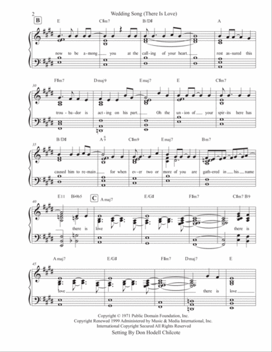 Wedding Song (there Is Love) Jazz Ensemble scores gallery preview page 3