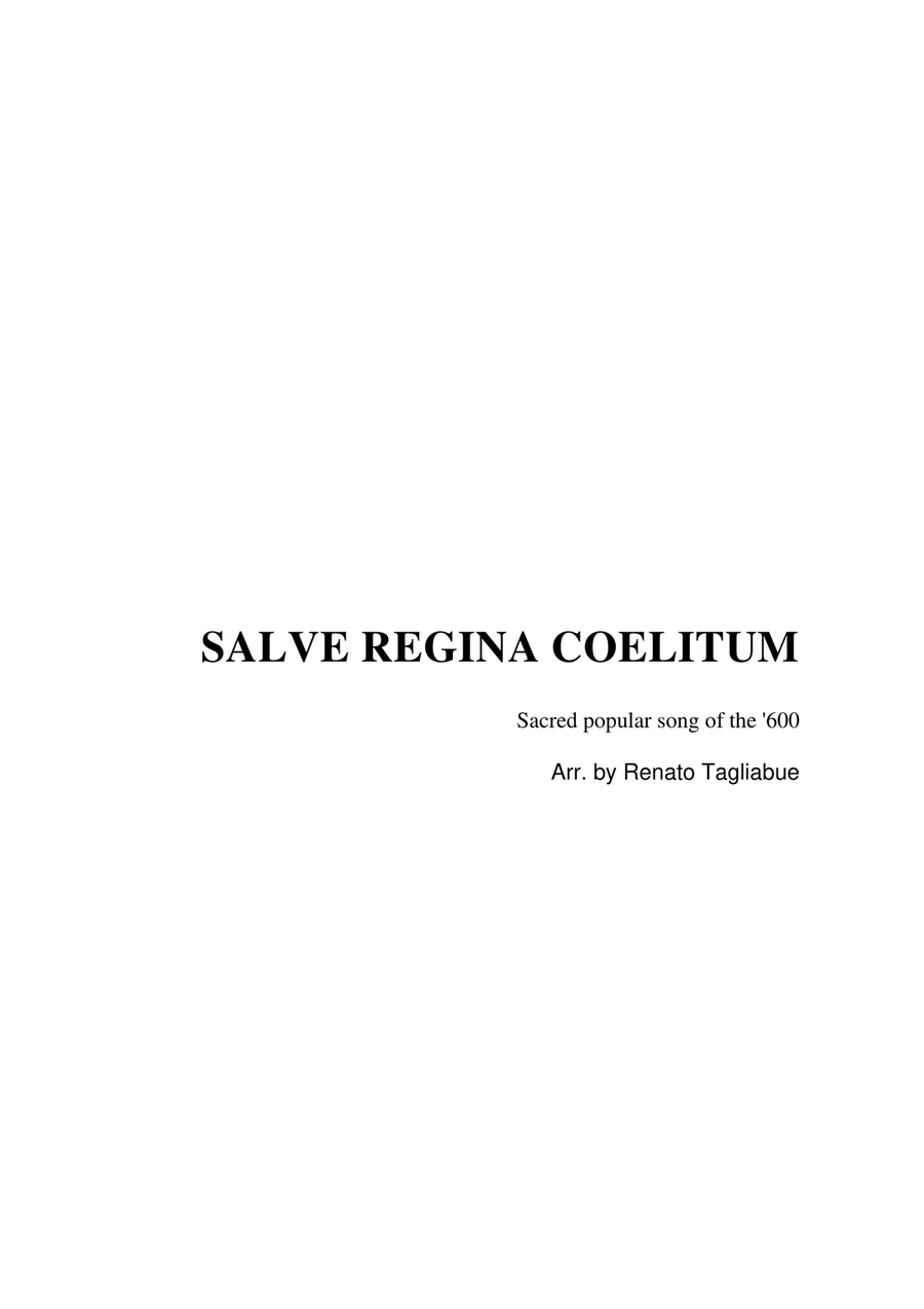 SALVE REGINA COELITUM - Hail Holy Queen (from Sister Act) - For SATB Choir and Organ 4-Part scores gallery preview page 1