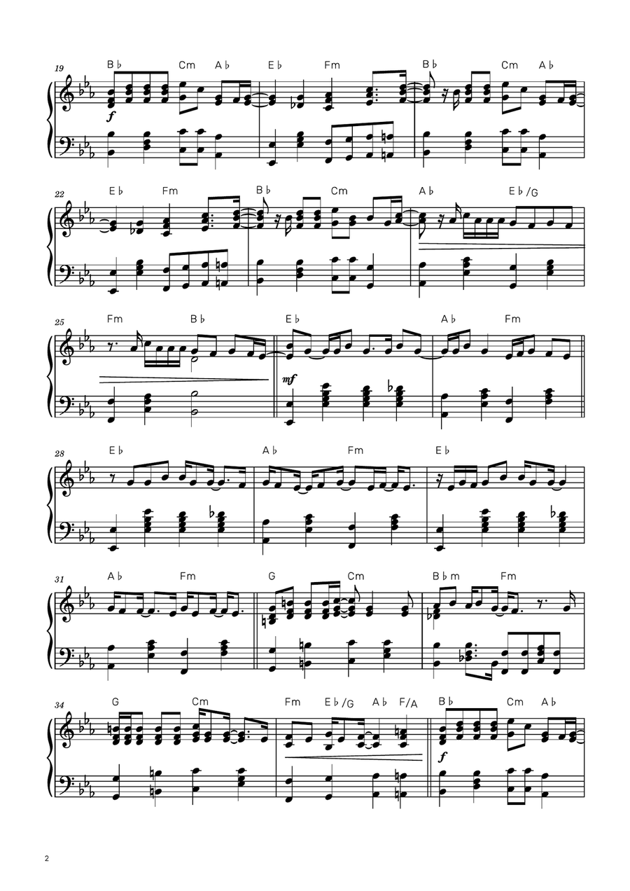 Cold December Night Piano Solo scores gallery preview page 2