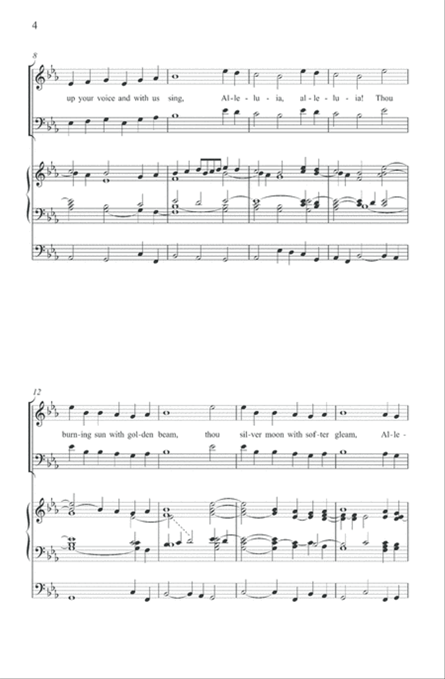 All Creatures of our God and King 4-Part scores gallery preview page 3