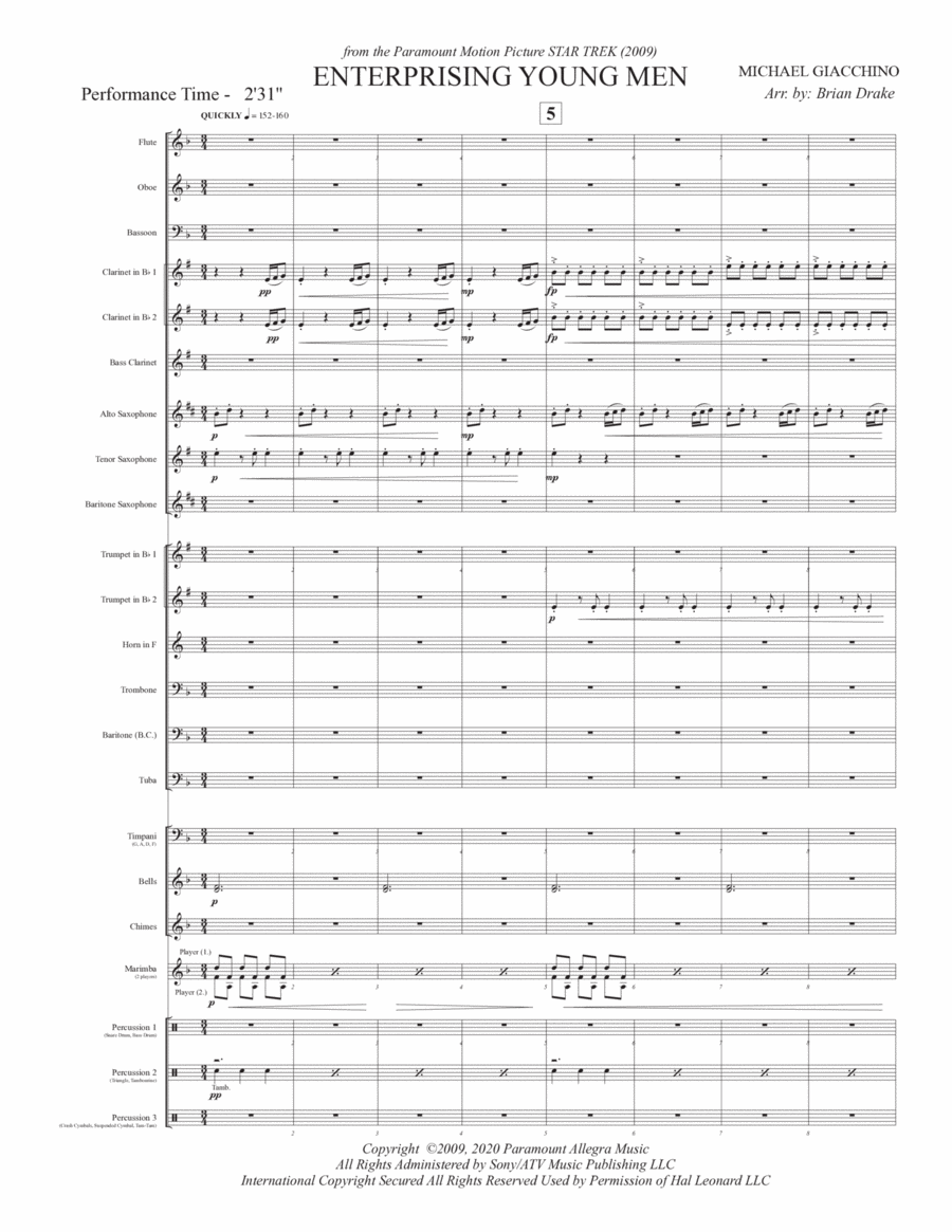 Enterprising Young Men Enterprising Young Men Concert Band scores gallery preview page 1