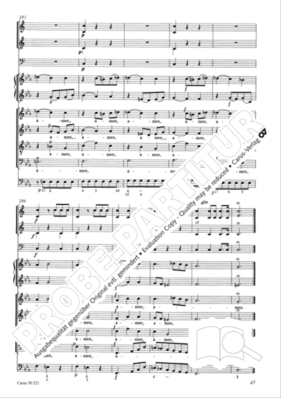 Requiem in C minor 4-Part scores gallery preview page 53