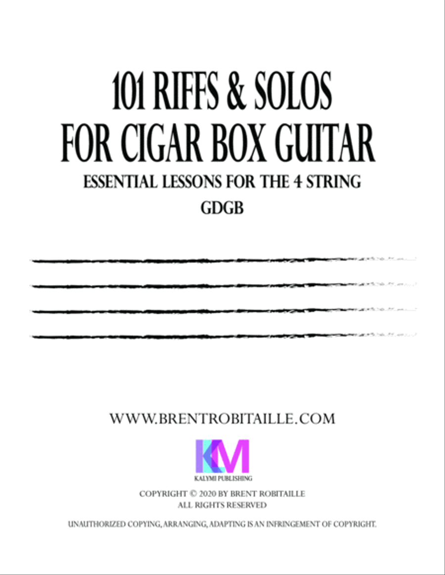 101 Riffs & Solos for 4-String Cigar Box Guitar - GDGB Electric Guitar scores gallery preview page 2