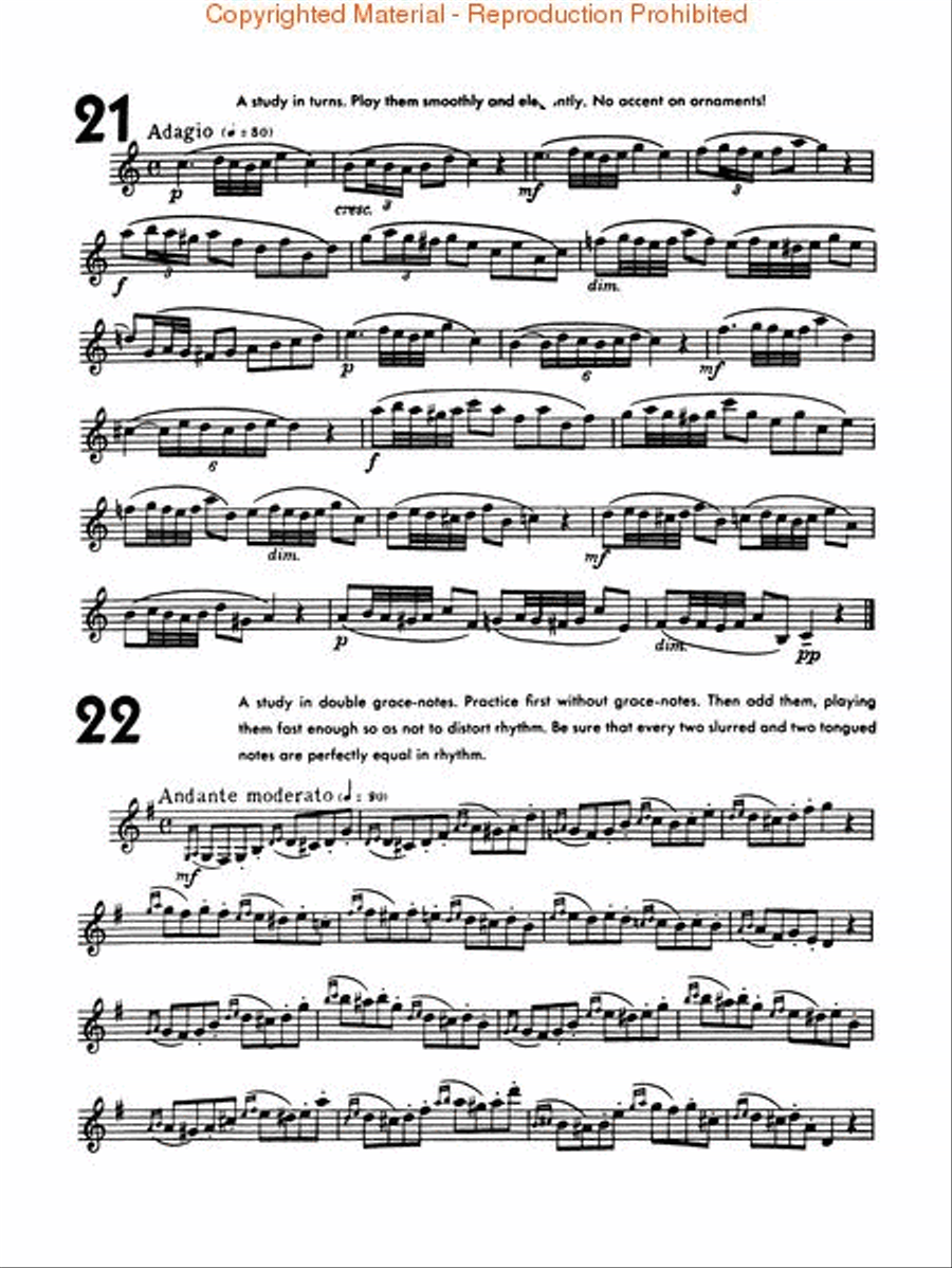 24 Clarinet Studies for Beginners Clarinet scores gallery preview page 4