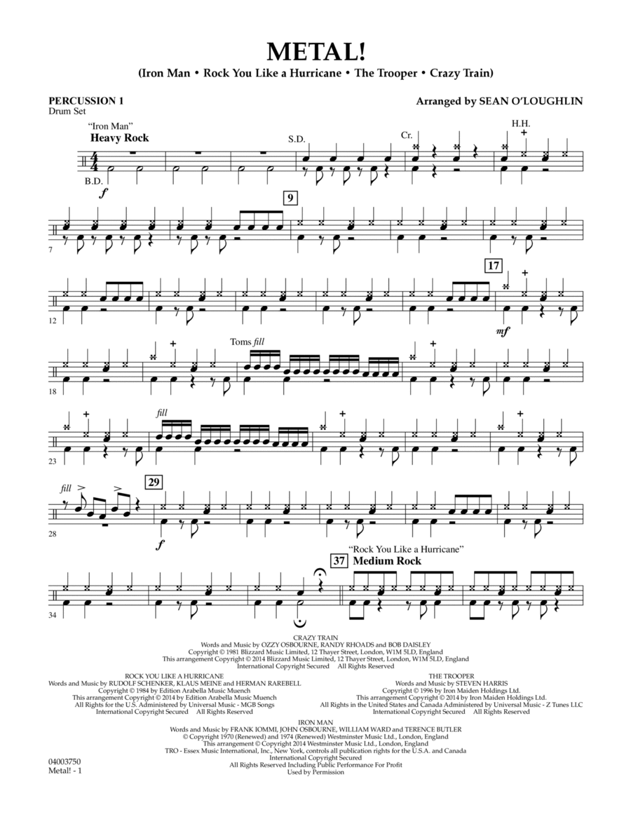 Metal! - Percussion 1 Metal! - Percussion 1 Concert Band scores gallery preview page 1
