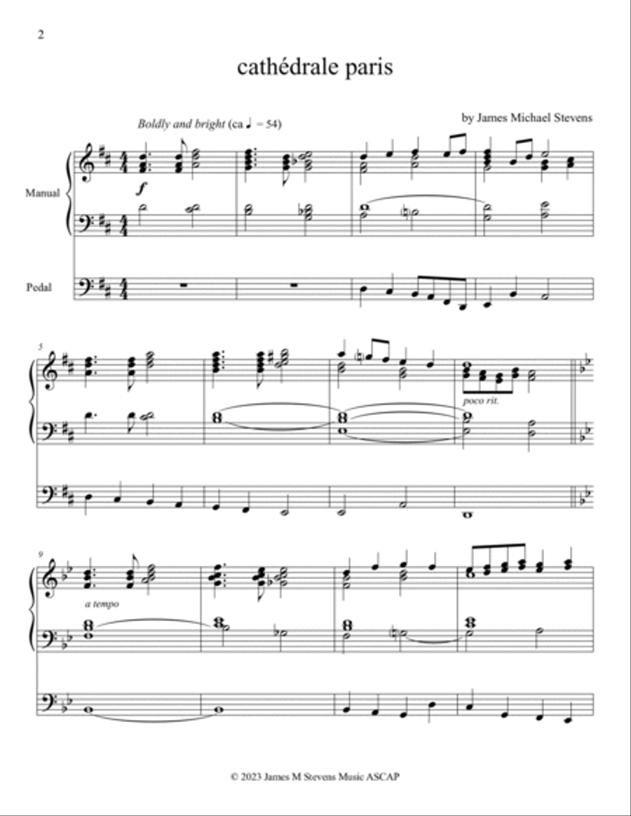 cathédrale paris - Organ Solo Organ Solo scores gallery preview page 2