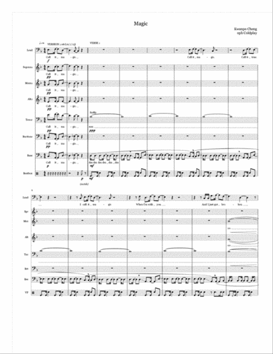 Magic 4-Part scores gallery preview page 1