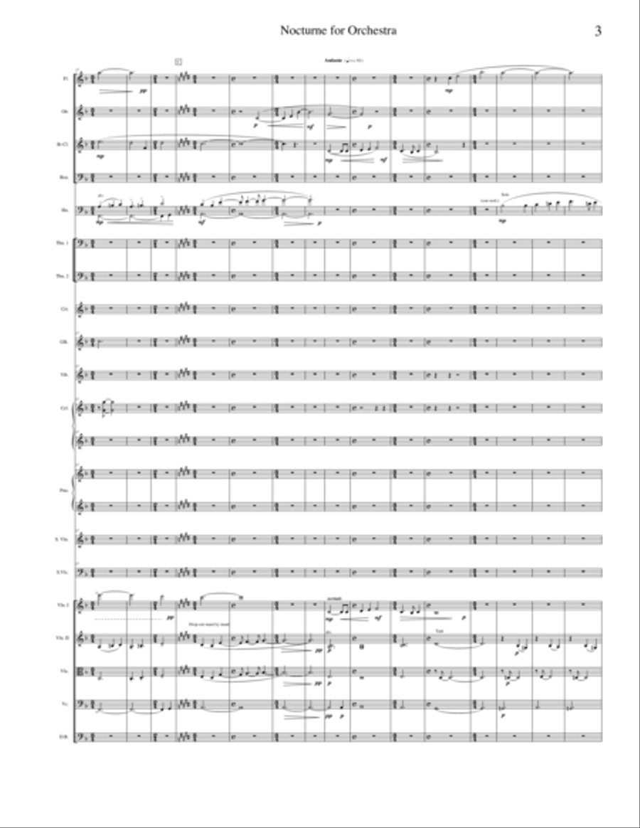 Nocturne for Orchestra Full Orchestra scores gallery preview page 3