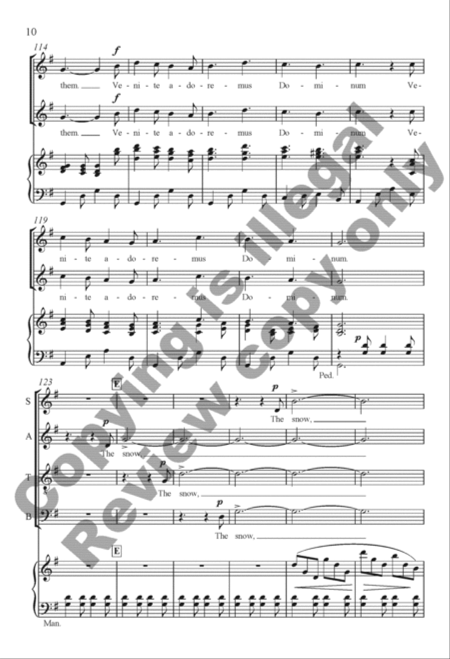 The Snow Lay On the Ground 4-Part scores gallery preview page 9