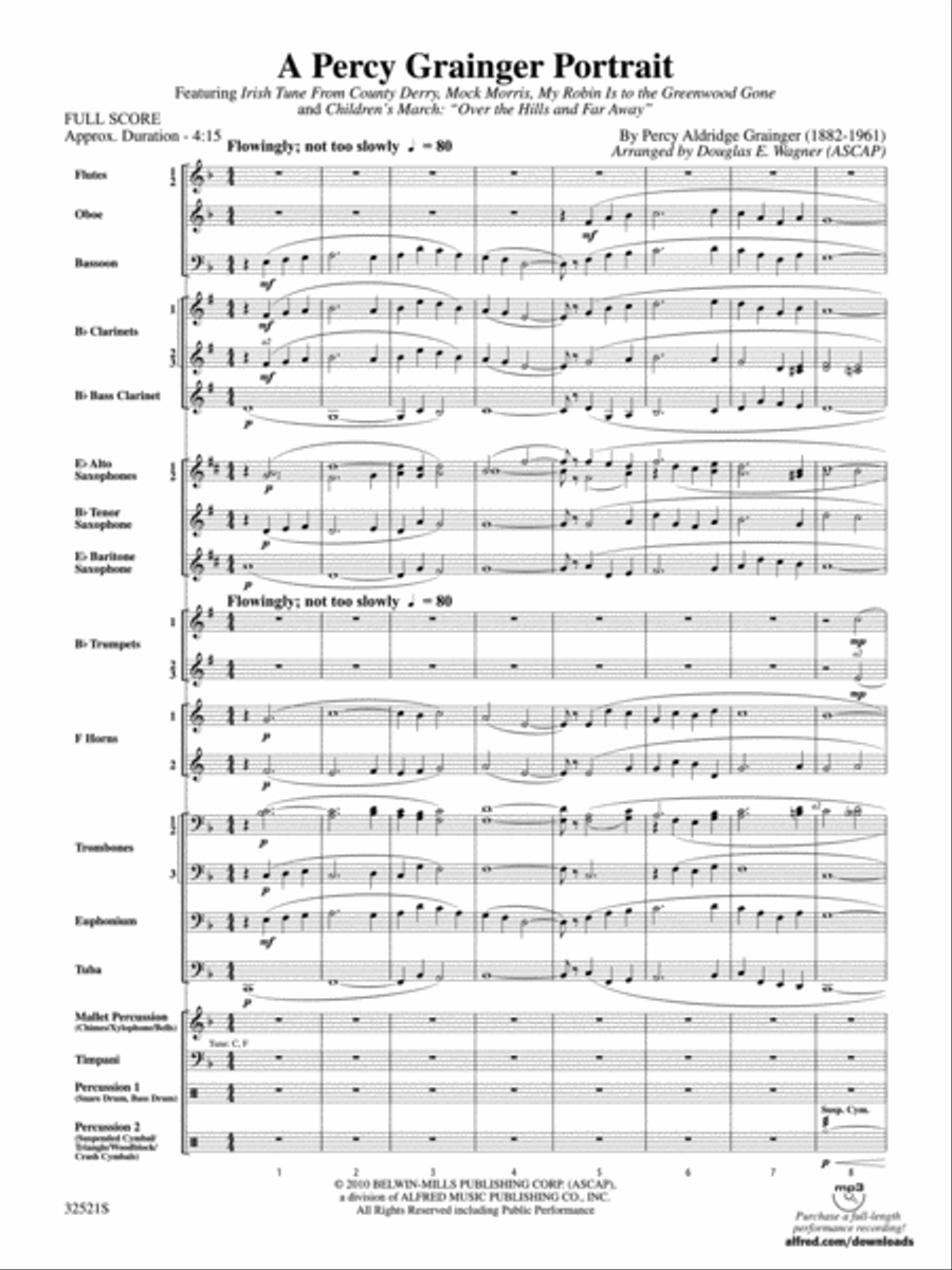 A Percy Grainger Portrait Concert Band scores gallery preview page 2
