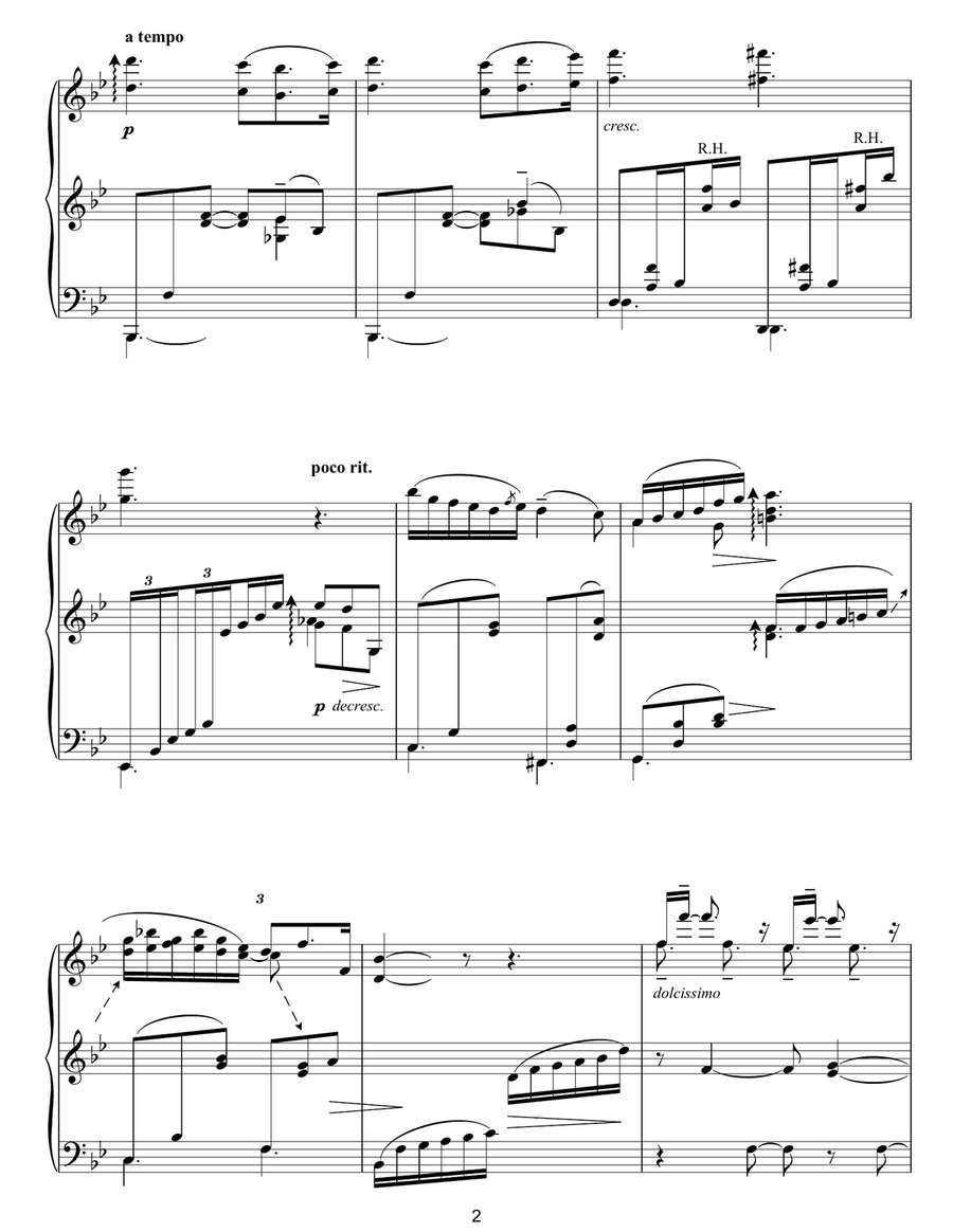 Nocturne (from L'Amant) Piano Solo scores gallery preview page 2