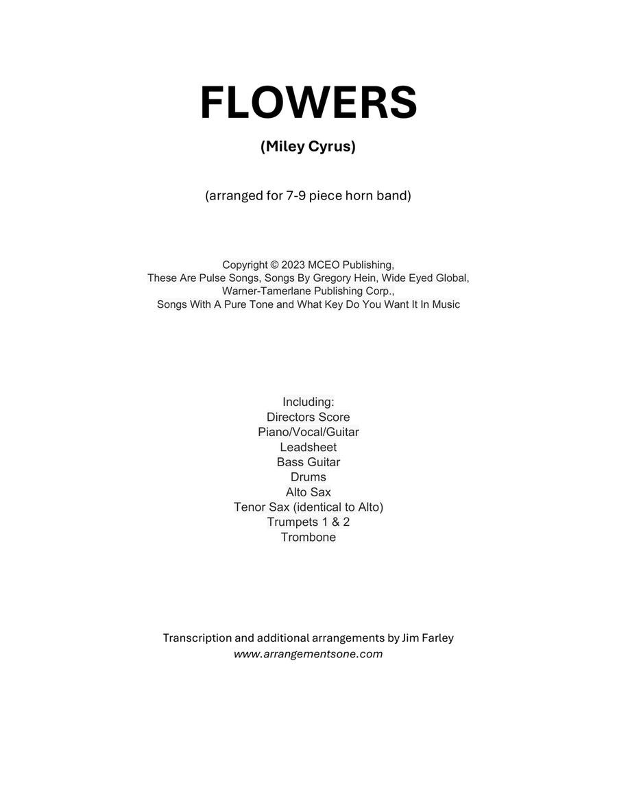 Flowers School and Community scores gallery preview page 1