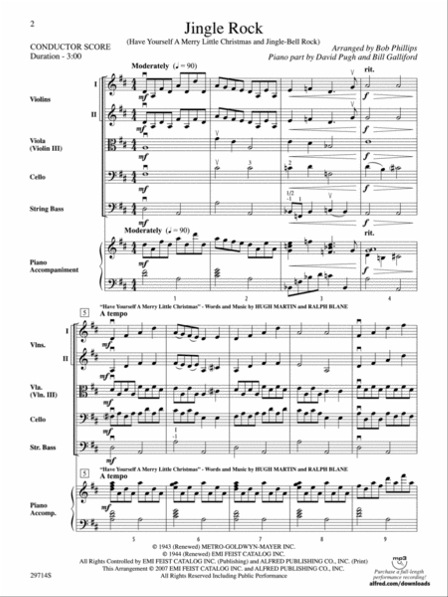 Jingle Rock Jingle Rock String Orchestra scores gallery preview page 2