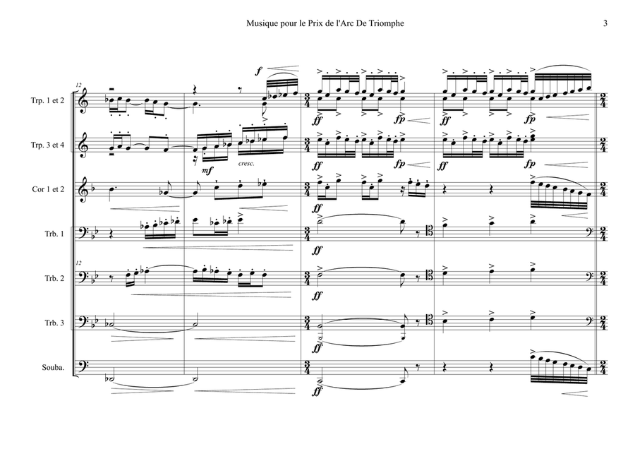 A very very short Fanfare, for brass - score and parts Small Ensemble scores gallery preview page 3