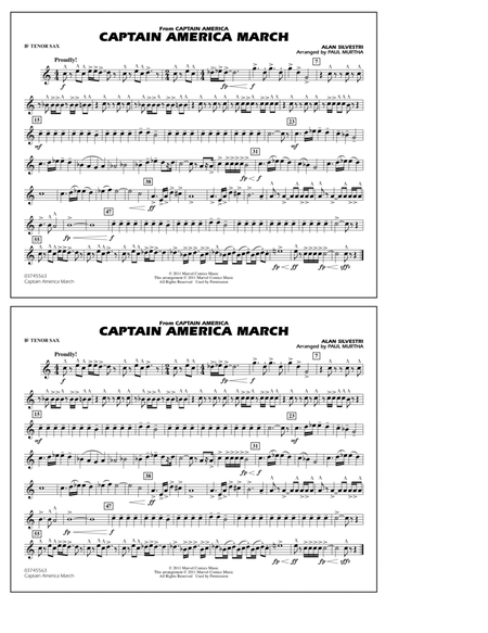 Captain America March - Bb Tenor Sax