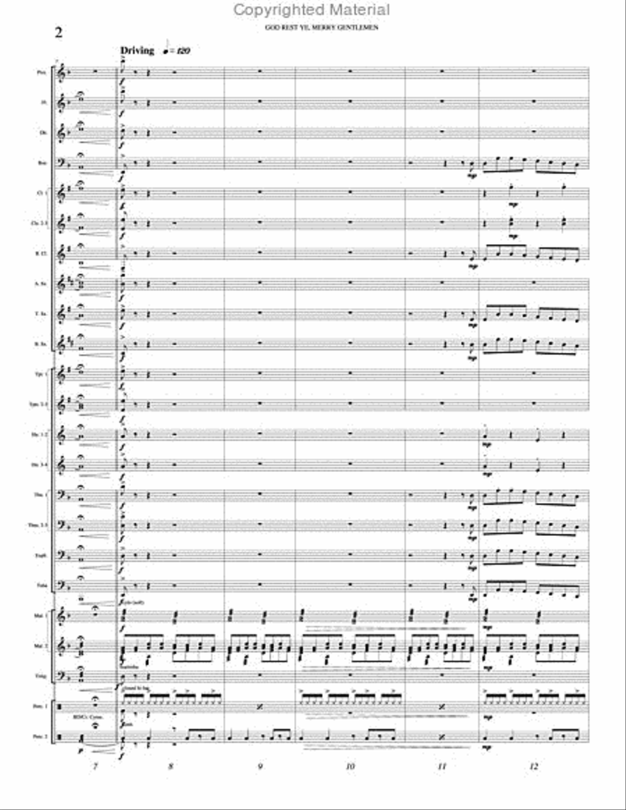 God Rest Ye, Merry Gentlemen Concert Band scores gallery preview page 3
