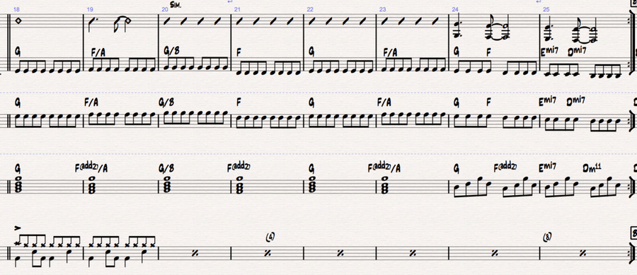 Piu Bella Cosa Cover Band scores gallery preview page 3