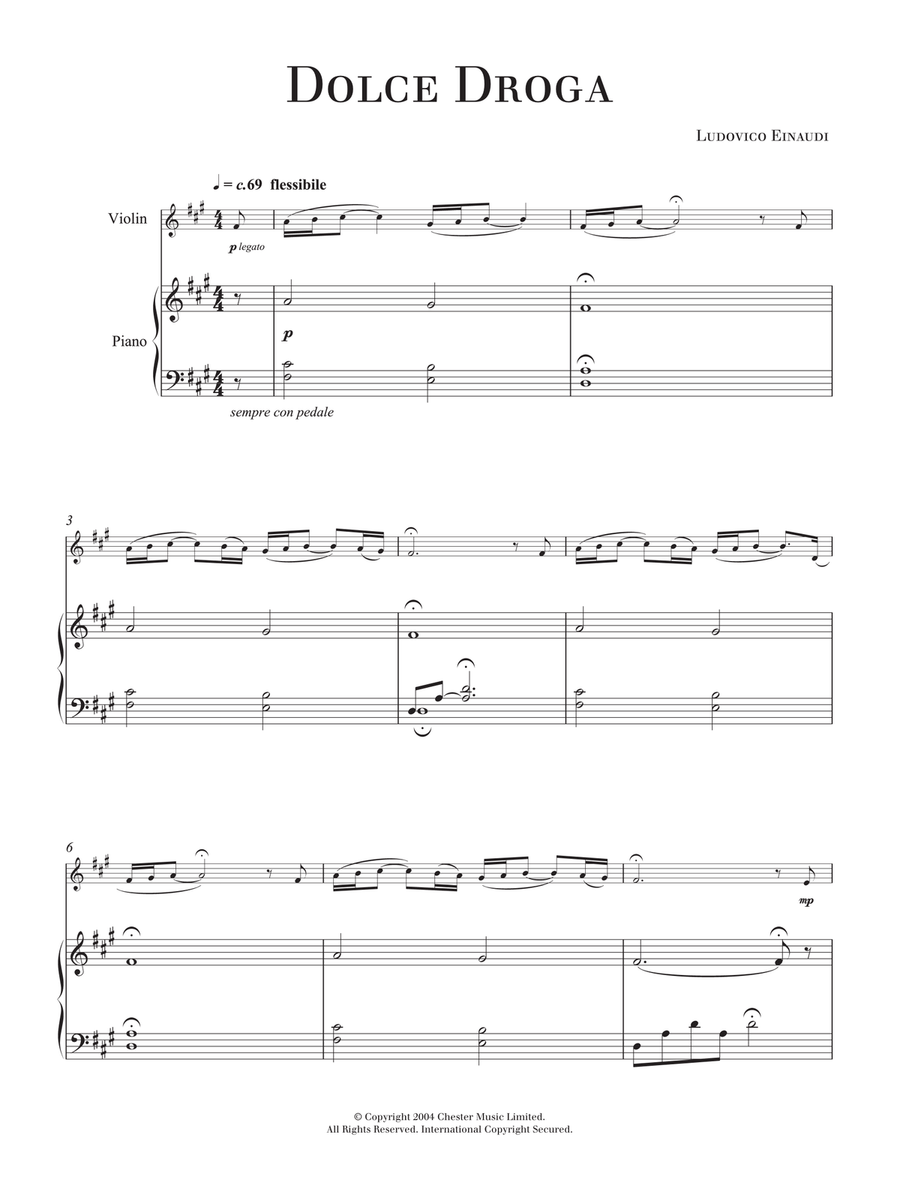 Dolce Droga Violin Solo scores gallery preview page 1