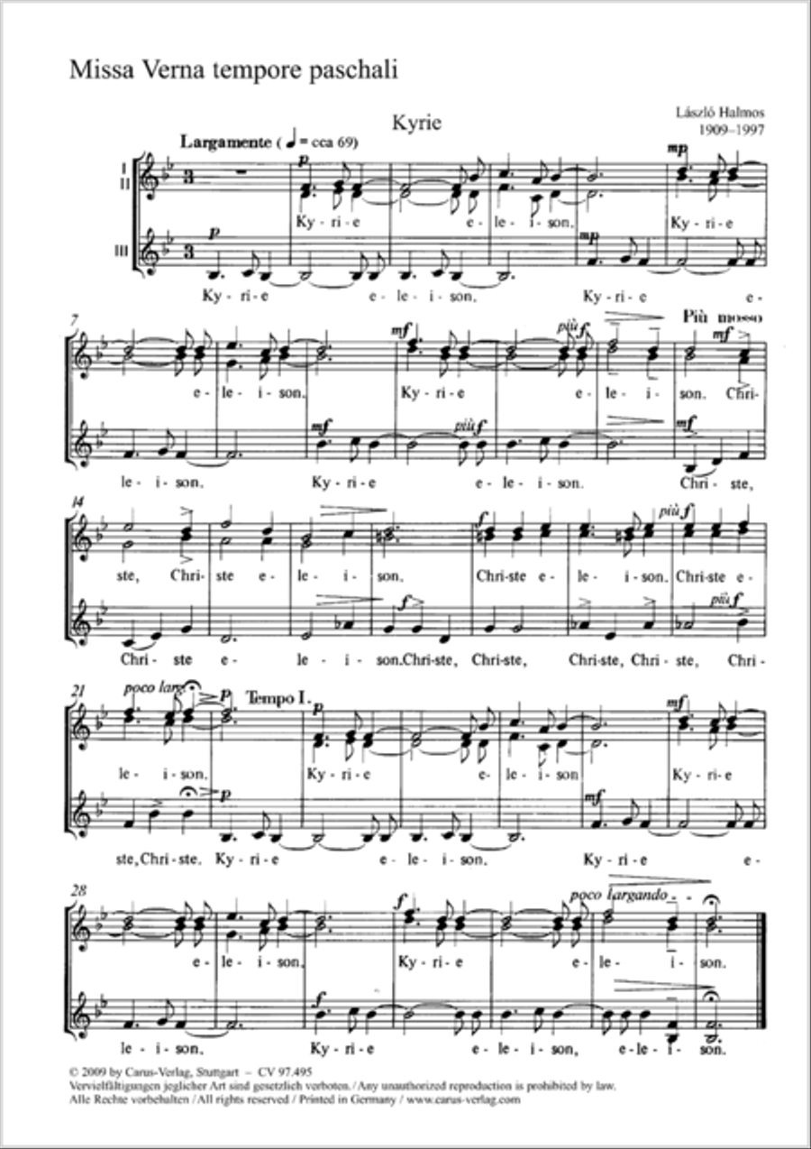 Missa Verna tempore paschali SSA scores gallery preview page 14
