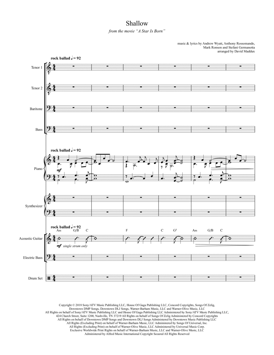 Shallow Small Ensemble scores gallery preview page 1