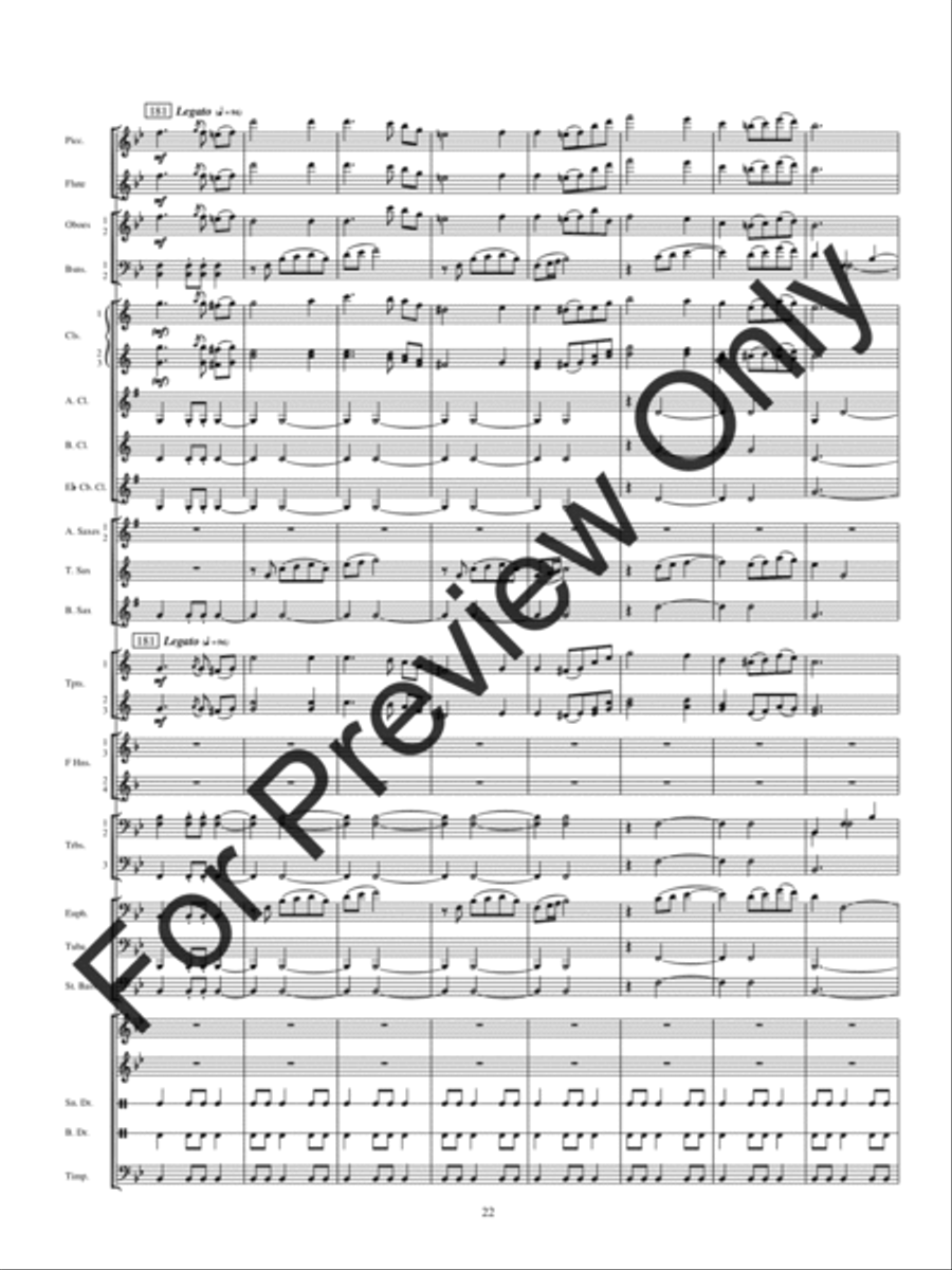 Rhapsody On Spanish Carols Concert Band scores gallery preview page 25