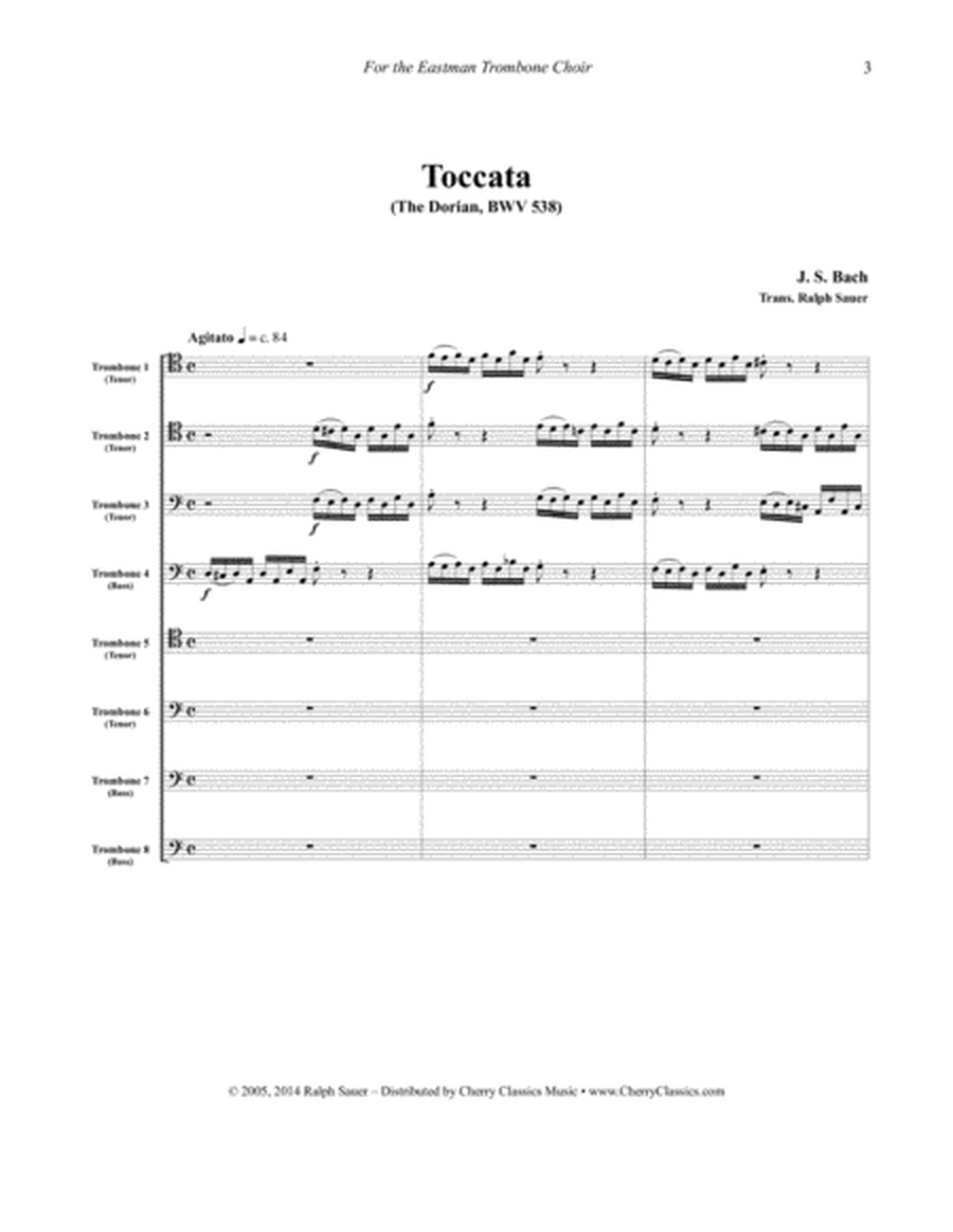 Toccata (Dorian) for 8-part Trombone Ensemble