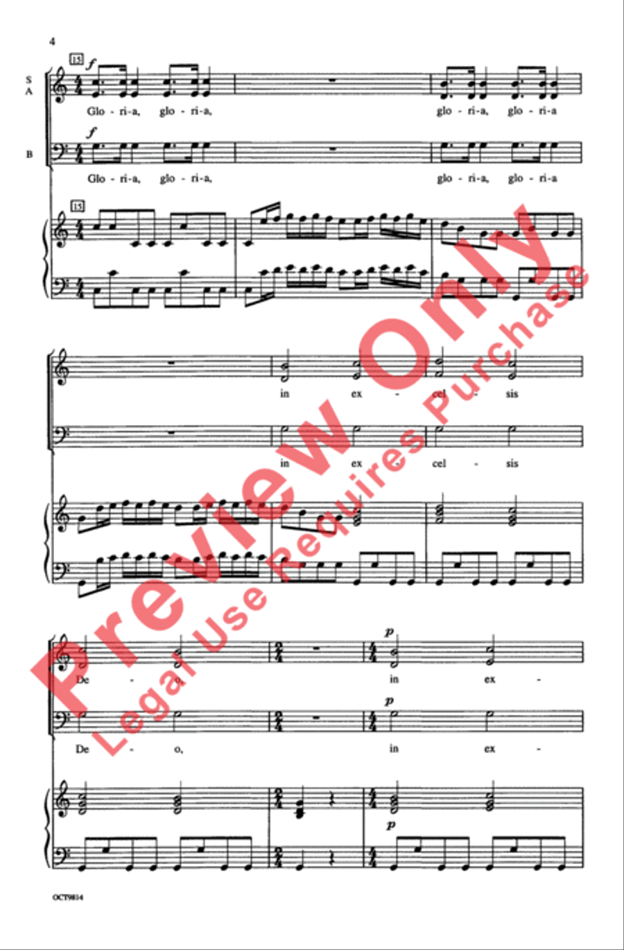 Gloria 3-Part scores gallery preview page 3