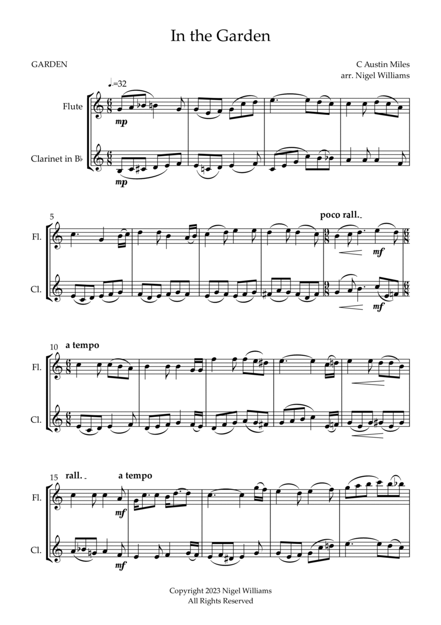 In the Garden In the Garden Woodwind Duet scores gallery preview page 1