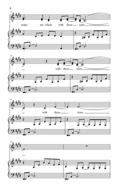 With These Tears - SATB (opt. W.W., Perc., Harp, Strings) image number null
