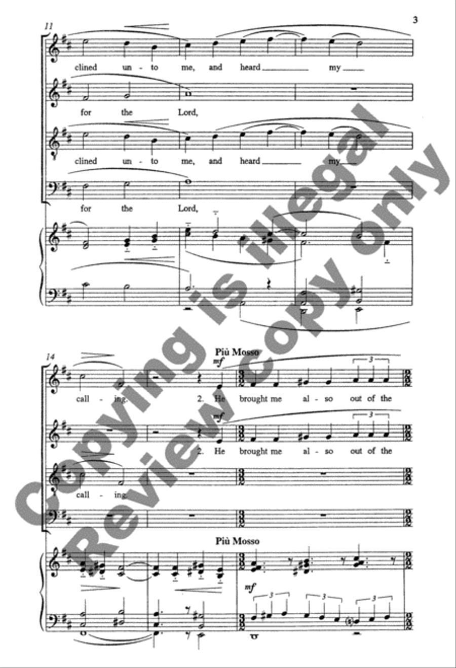 I Waited Patiently for the Lord 4-Part scores gallery preview page 10