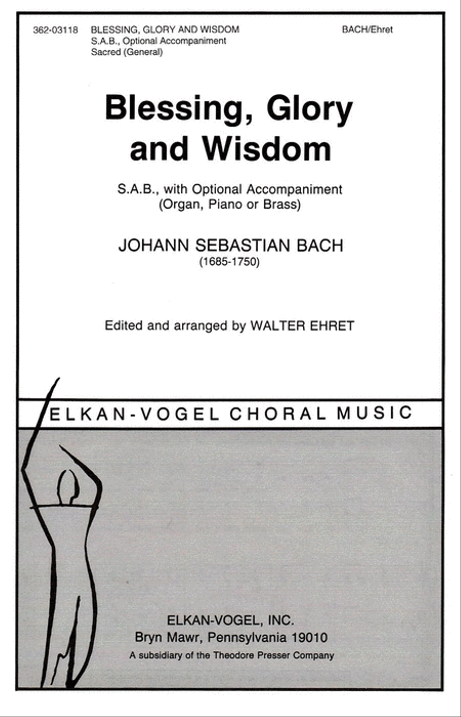 Blessing, Glory And Wisdom Choir scores gallery preview page 1