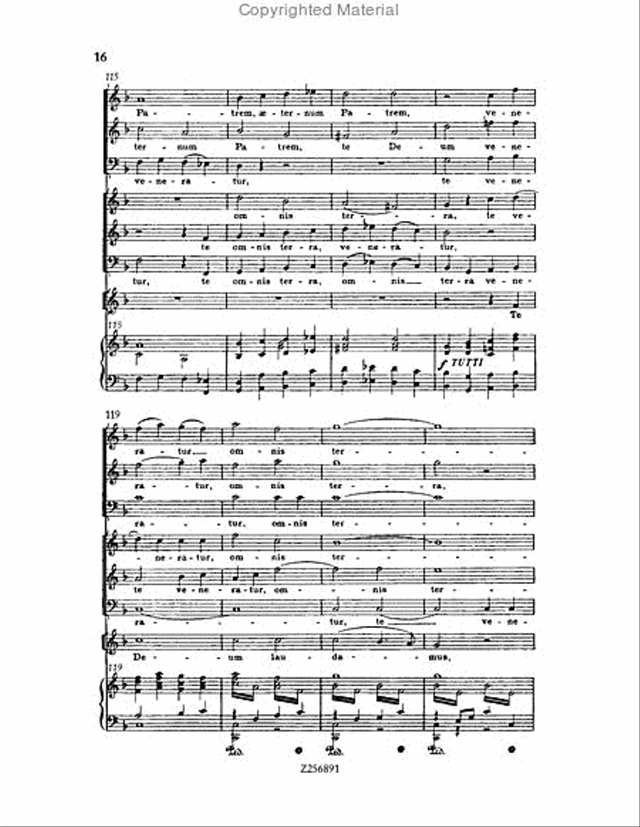 Te Deum, H 118 Choir scores gallery preview page 16