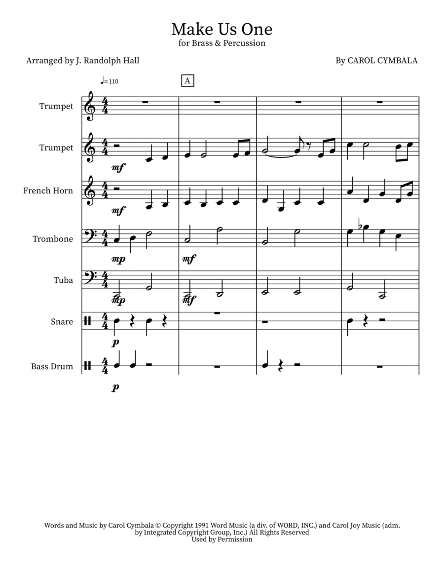 Make Us One Small Ensemble scores gallery preview page 1