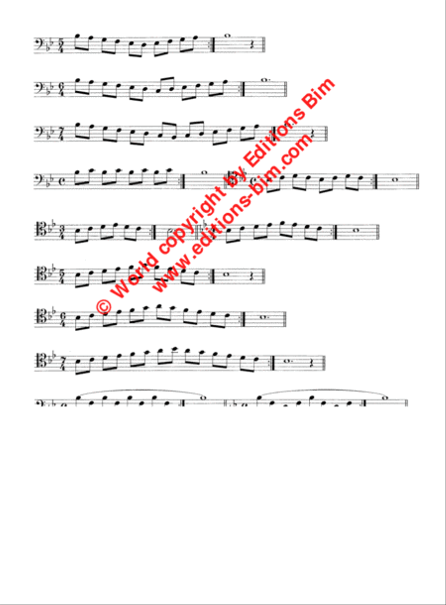 Warm-ups + technical routines Trombone scores gallery preview page 4