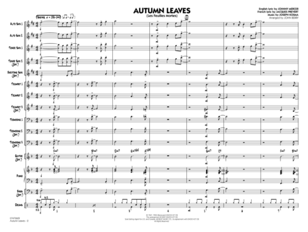 Autumn Leaves (arr. John Berry) - Full Score