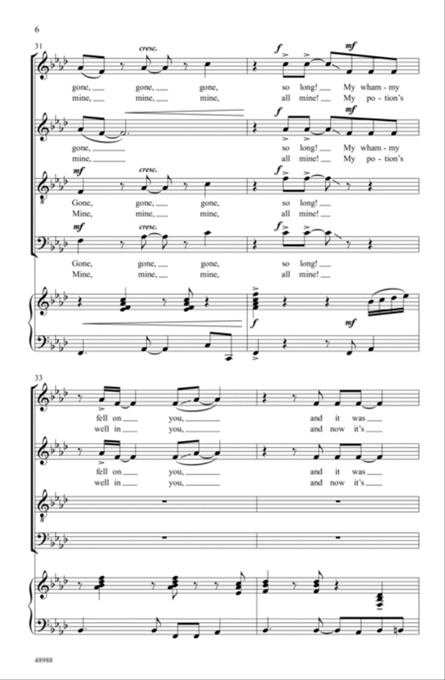 I Put a Spell on You Choir scores gallery preview page 5
