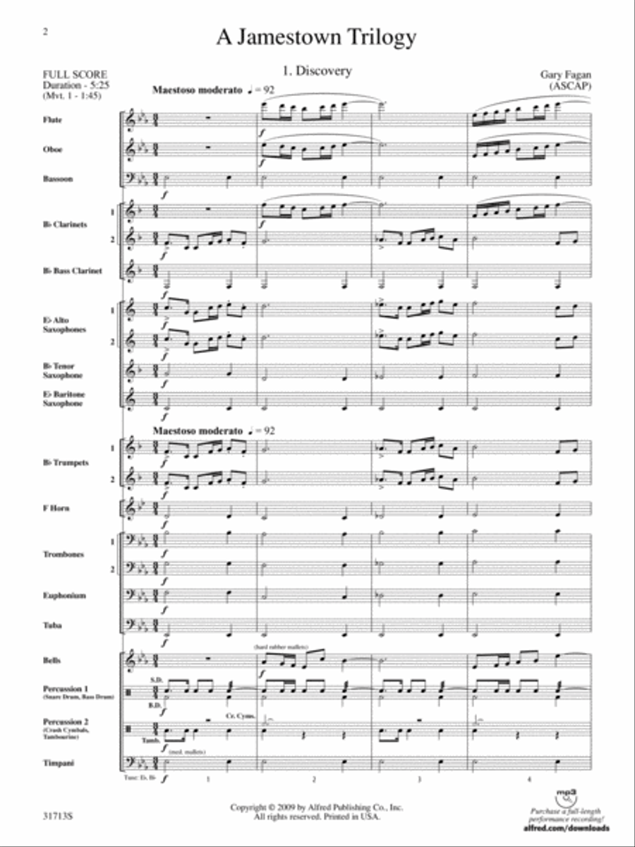 A Jamestown Trilogy: Score Concert Band scores gallery preview page 2