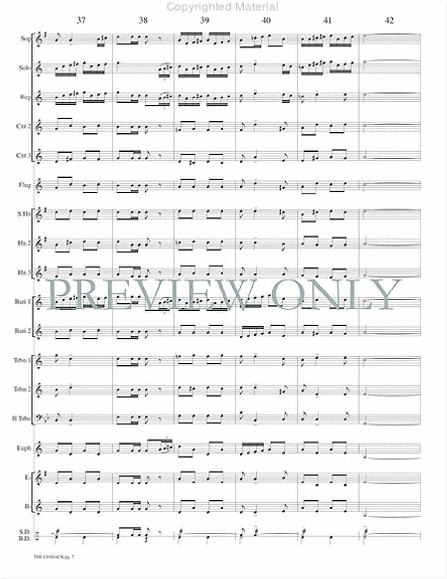 The Cossack Concert Band scores gallery preview page 9