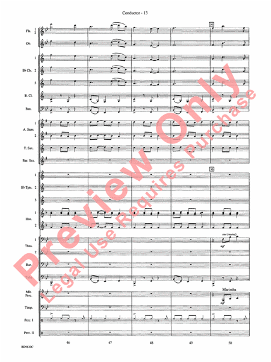 The Spirit of Orpheus (A Sinfonian Celebration) Concert Band scores gallery preview page 16