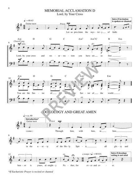 Eucharistic Acclamations from "Mass of the Angels and Saints" - Guitar edition