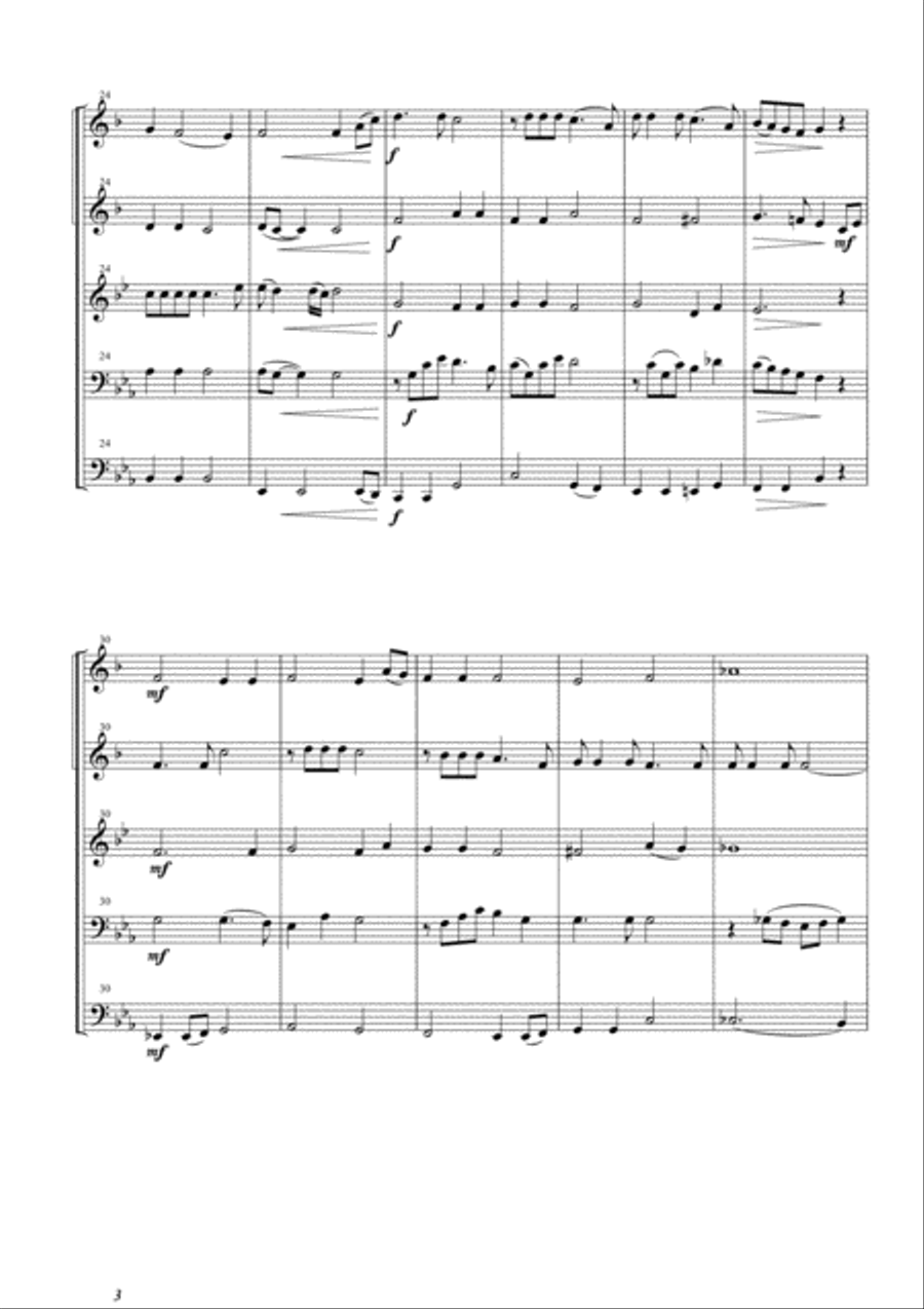 What A Wonderful World Brass Ensemble scores gallery preview page 4
