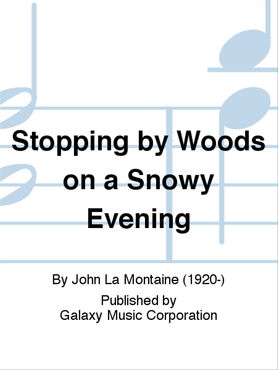Stopping by Woods on a Snowy Evening Medium Voice scores gallery preview page 1