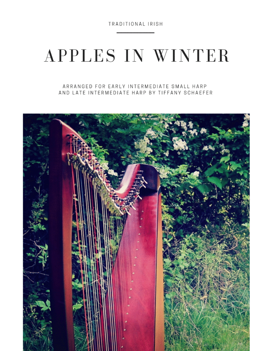 Apples in Winter: Early Intermediate (Small Harp) and Late Intermediate (Floor Harp) Lap Harp scores gallery preview page 1