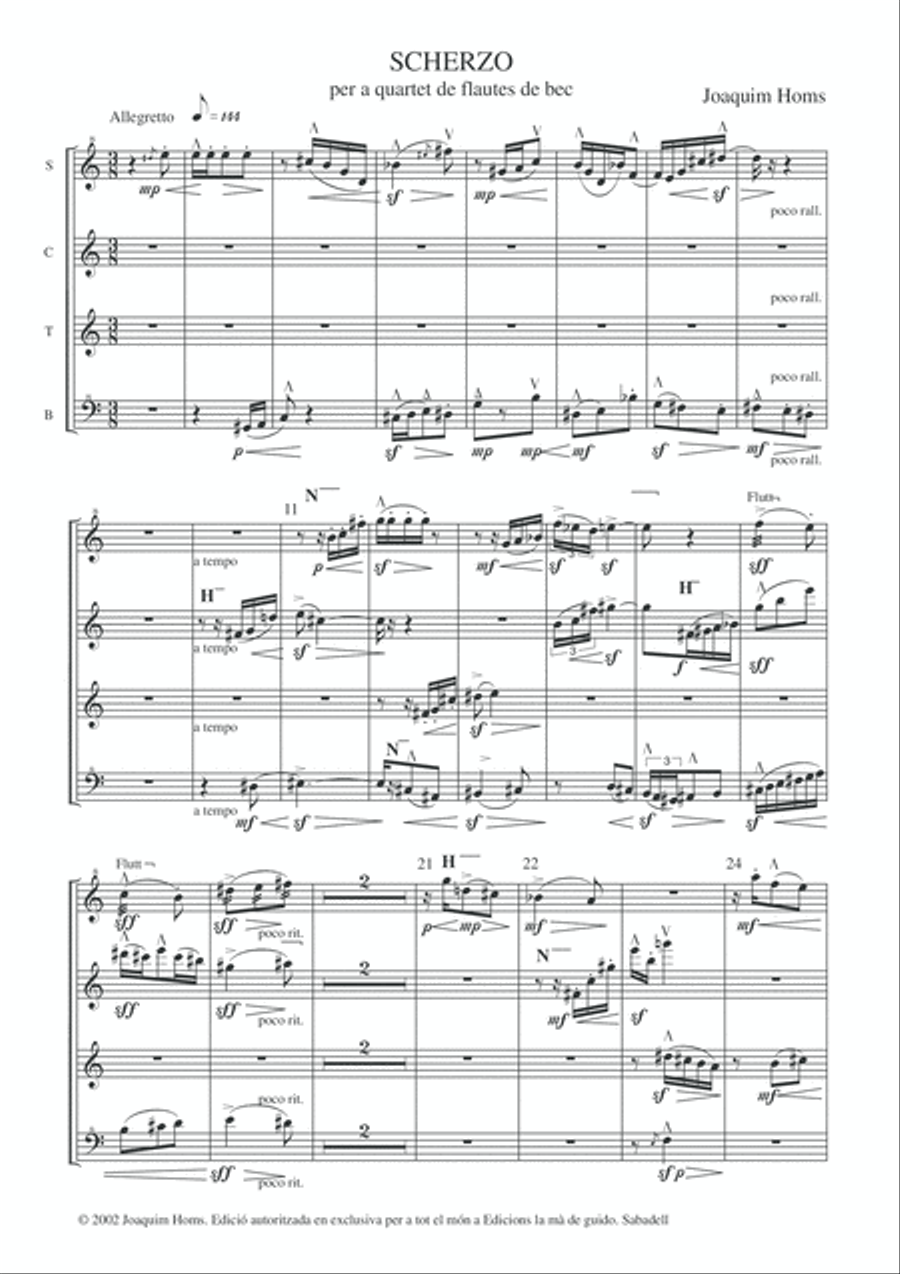 Sherzo Woodwind Quartet scores gallery preview page 6