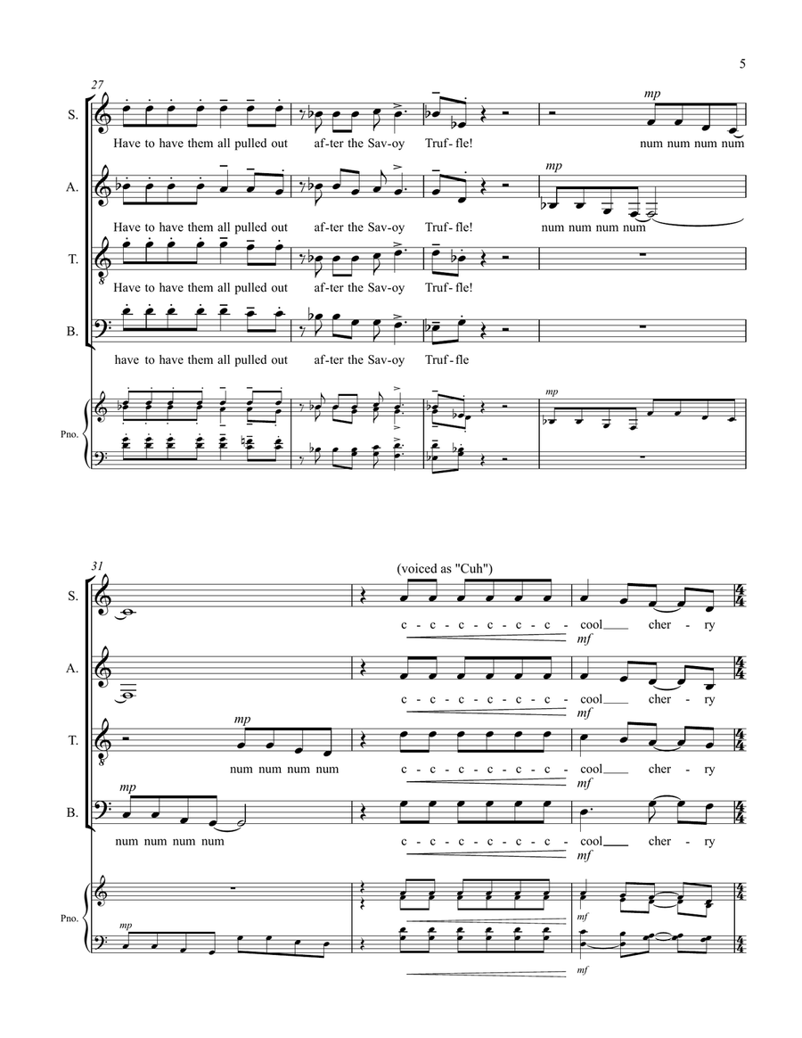 Savoy Truffle Savoy Truffle 4-Part scores gallery preview page 6