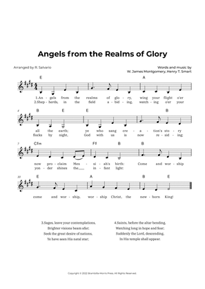 Angels from the Realms of Glory (Key of E Major)