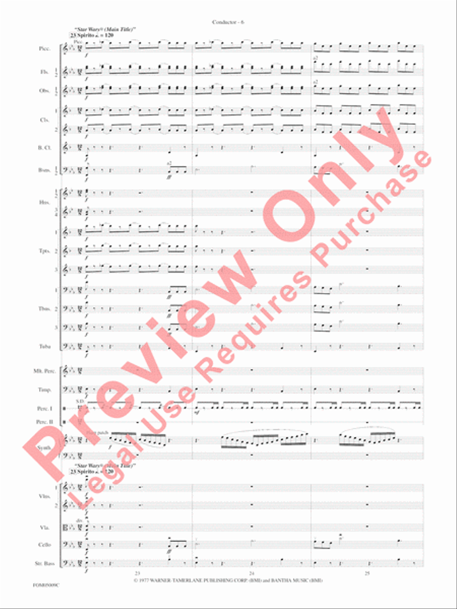 Concert Suite from Star Wars: Episode III Revenge of the Sith Full Orchestra scores gallery preview page 9