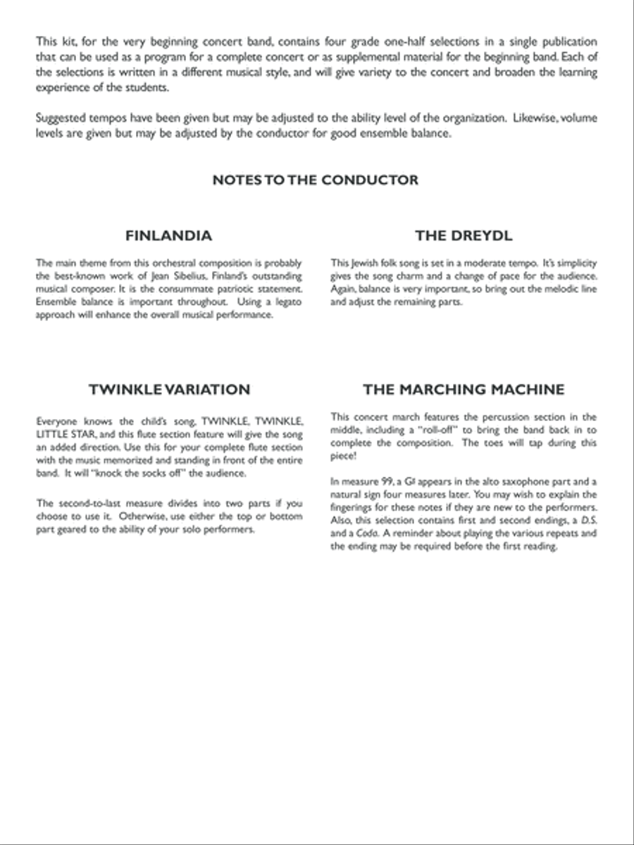 Belwin Very Beginning Band Kit #2: Score Concert Band scores gallery preview page 2