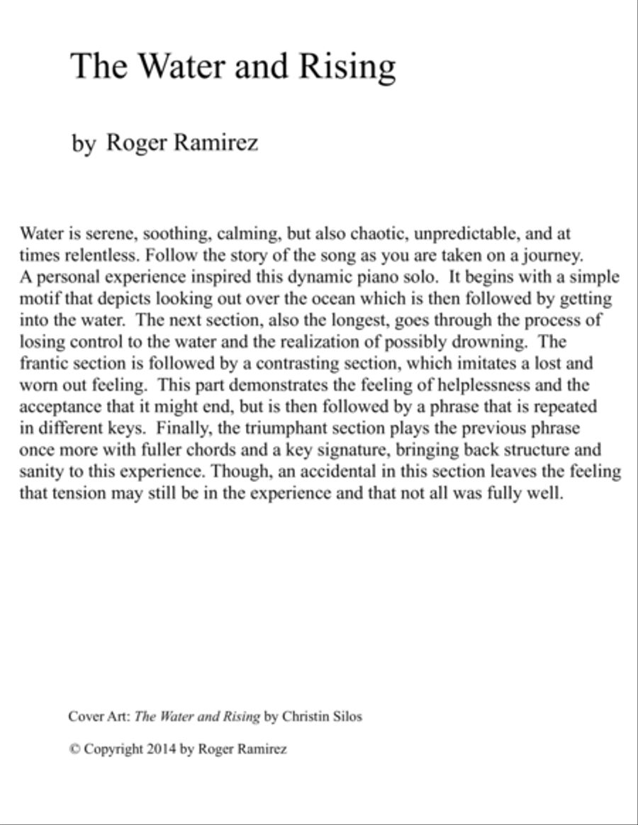 The Water and Rising Piano Solo scores gallery preview page 2
